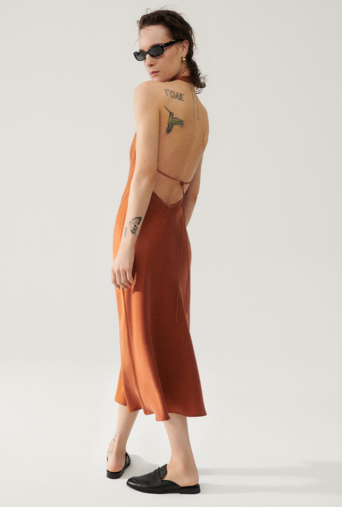 silk laundry halter dress Silk Laundry / silklaundry.com HALTER DRESS - UMBER