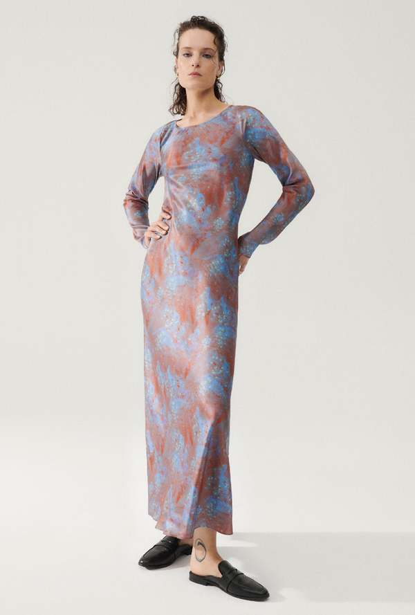 white christmas dresses Debby Flowy Blue Maxi Dress Small