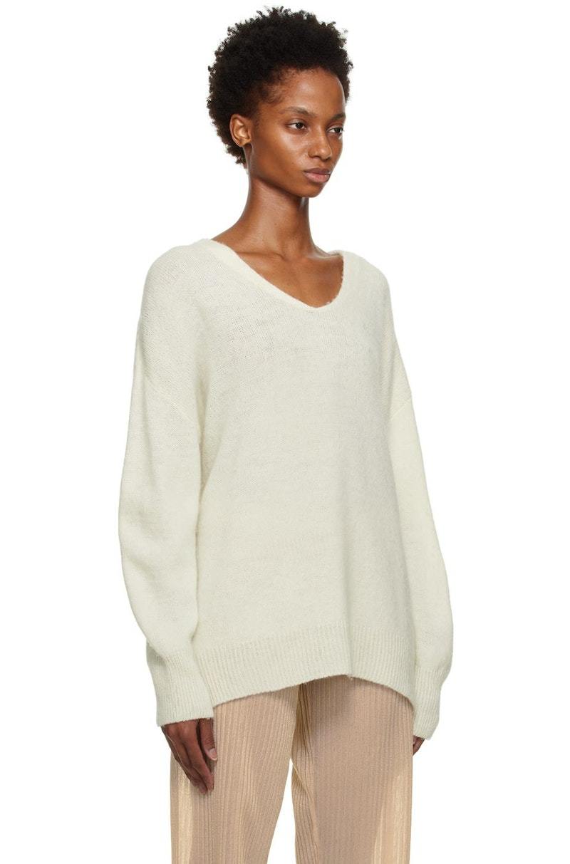 トップス 60s mohair V-neck knit big size offwhite 60s mohair V-neck knit big size offwhite