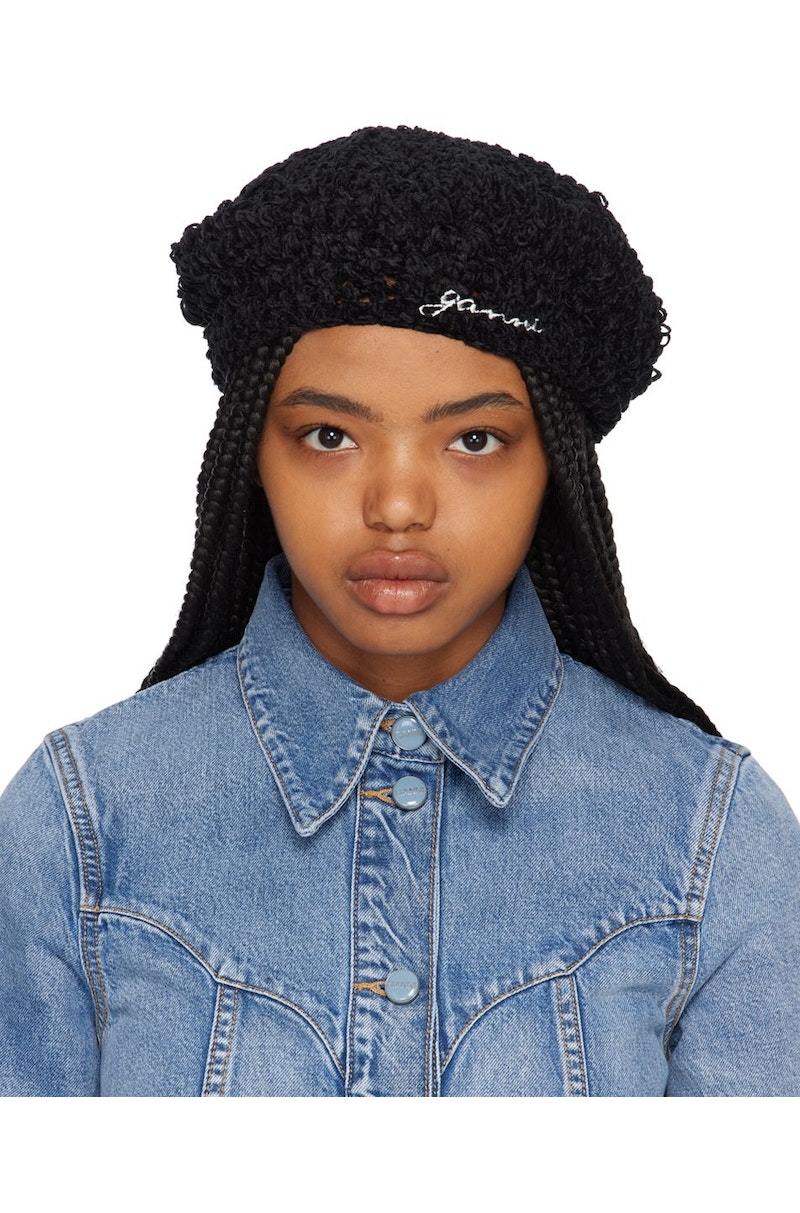 Ganni, crochet beret Crocheted wool-blend beret in multicoloured - Ganni | Mytheresa main image 2