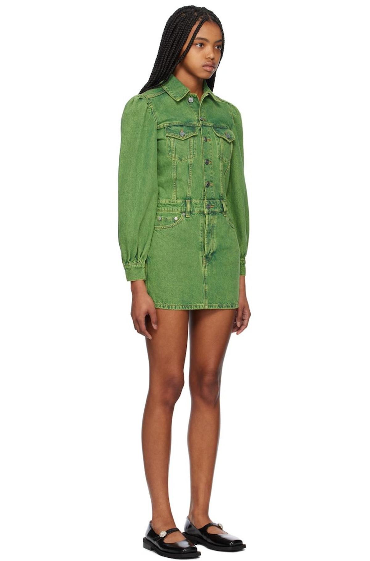 zara green denim dress TRF DENIM MINI DRESS - Navy blue
