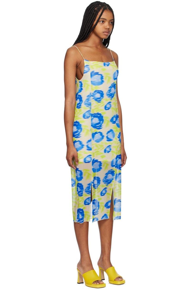【関税＆送料込み】Ganni Printed Midi Dress Black Black Floral Jacquard Midi Dress | GANNI US