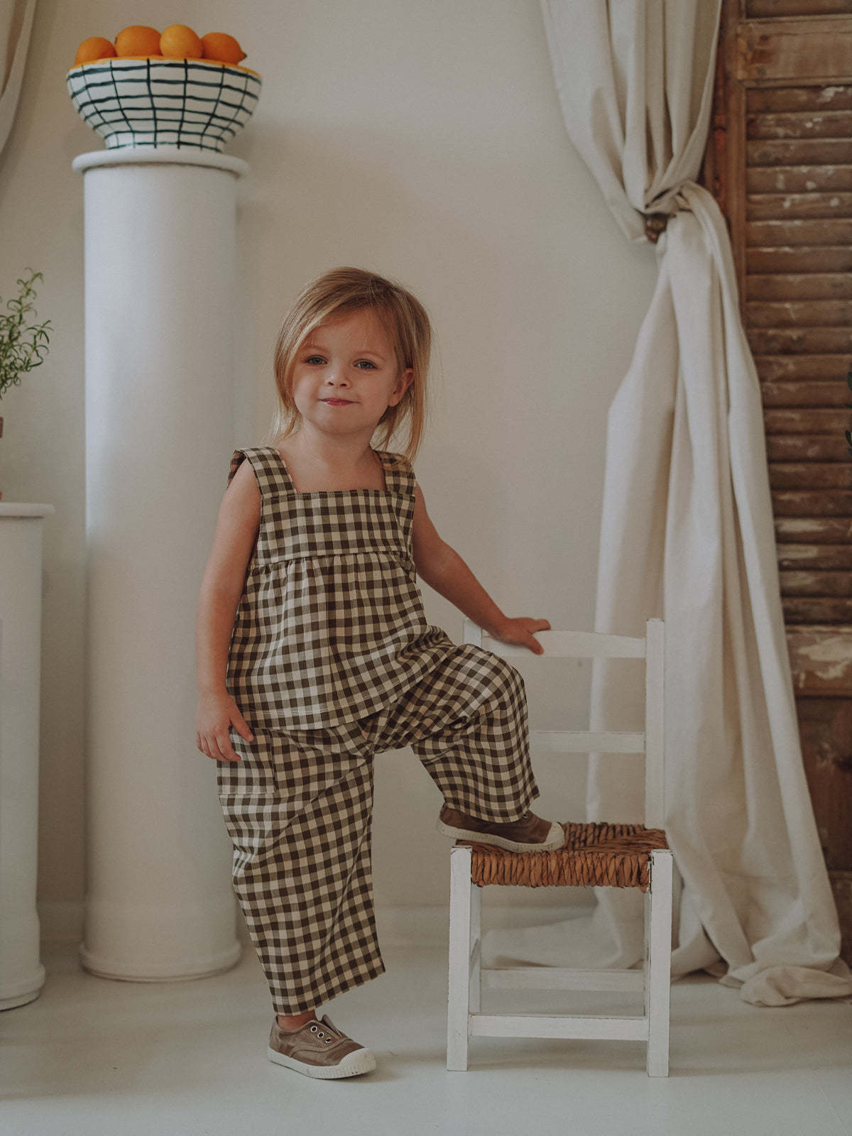 ボトムス organic zoo Gingham Traveller Pants 1-2y organic zoo Gingham Traveller Pants 1-2Y