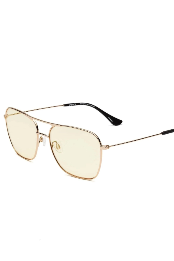 Caddis Hooper Reading/Bluelight Glasses - Polished Gold