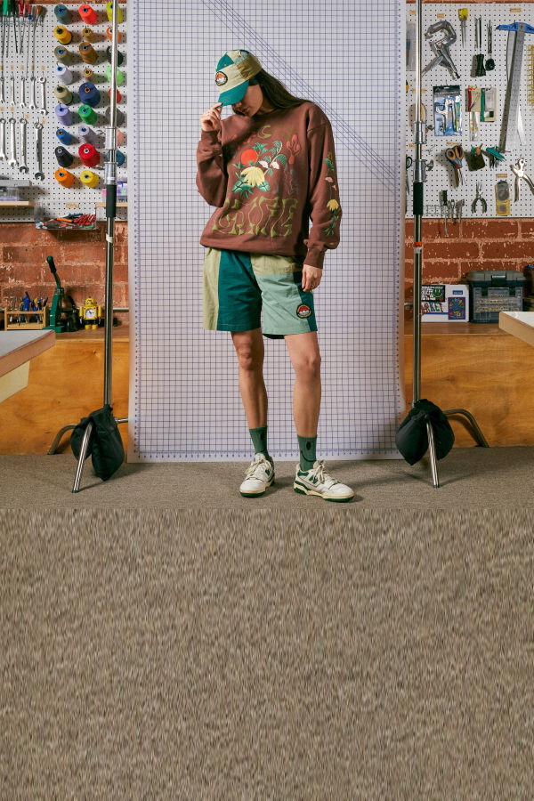 MARKET GORP PATCHWORK TECH SHORTS - EDEN