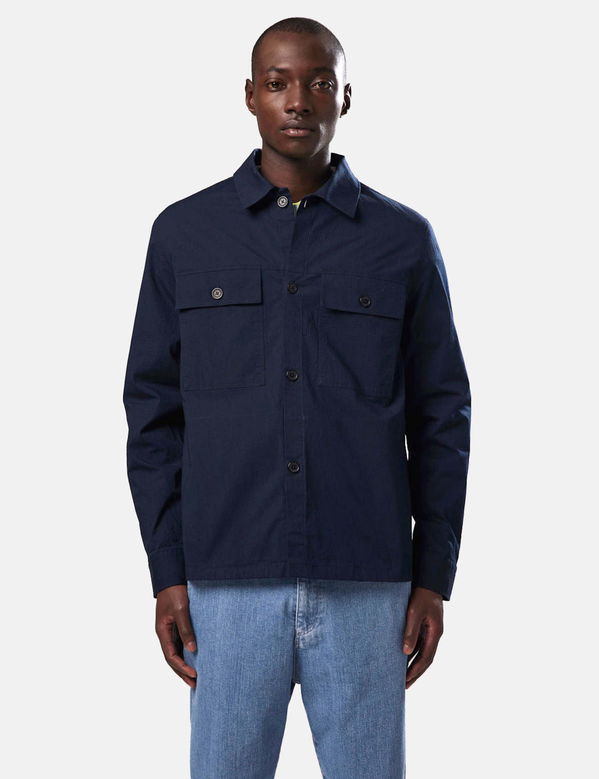 NN07 Wilas Overshirt - Navy Blue | Garmentory