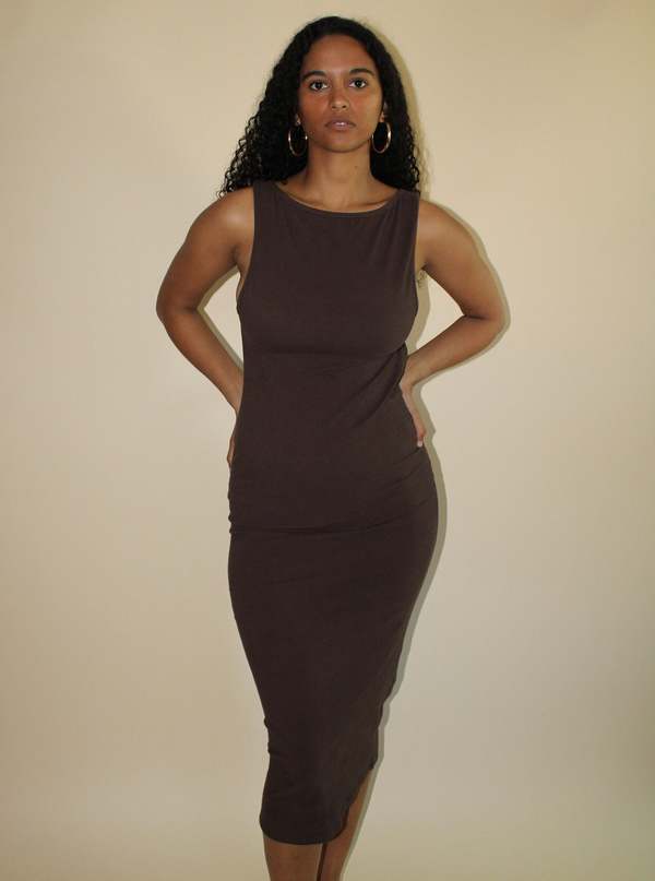 Gil Rodriguez Valentine Midi Dress - Chocolate | Garmentory