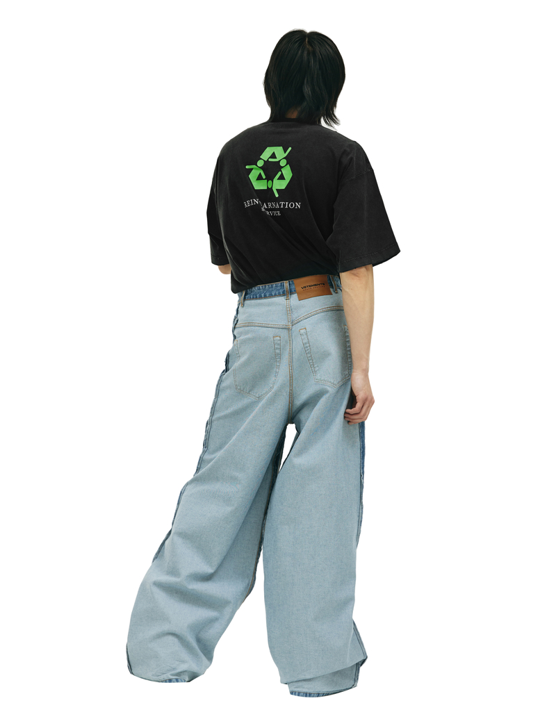 パンツ VETEMENTS 23SS DESTROYED INSIDEOUT JEANS 23 Vetements 