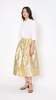 Sara Lanzi Gathered Skirt - Gold - Thumbnail 2