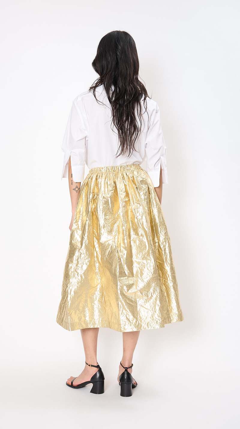 Sara Lanzi Gathered Skirt - Gold