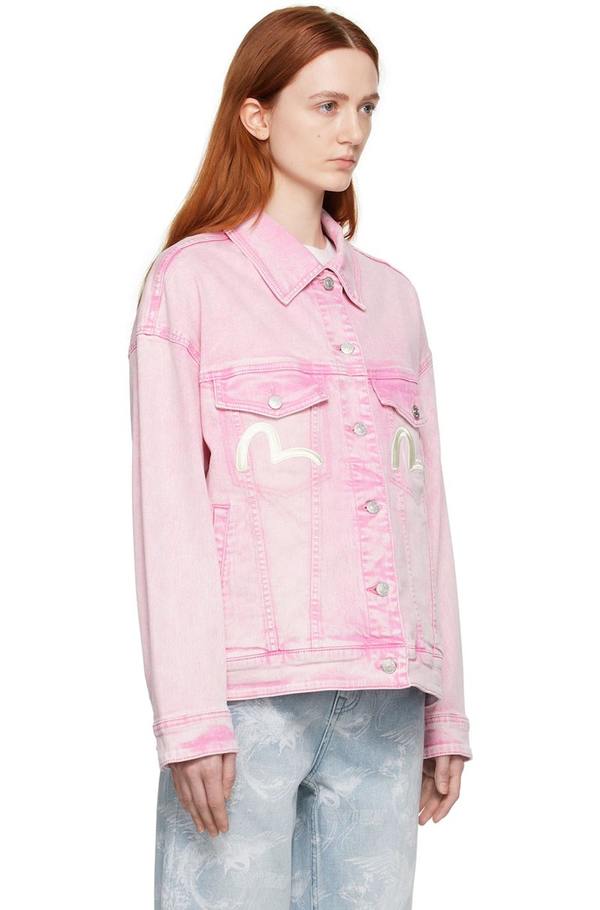 EVISU HERITAGE デニムジャケット ピンク Sサイズ Evisu Embroidered Denim Jacket - Pink | Garmentory