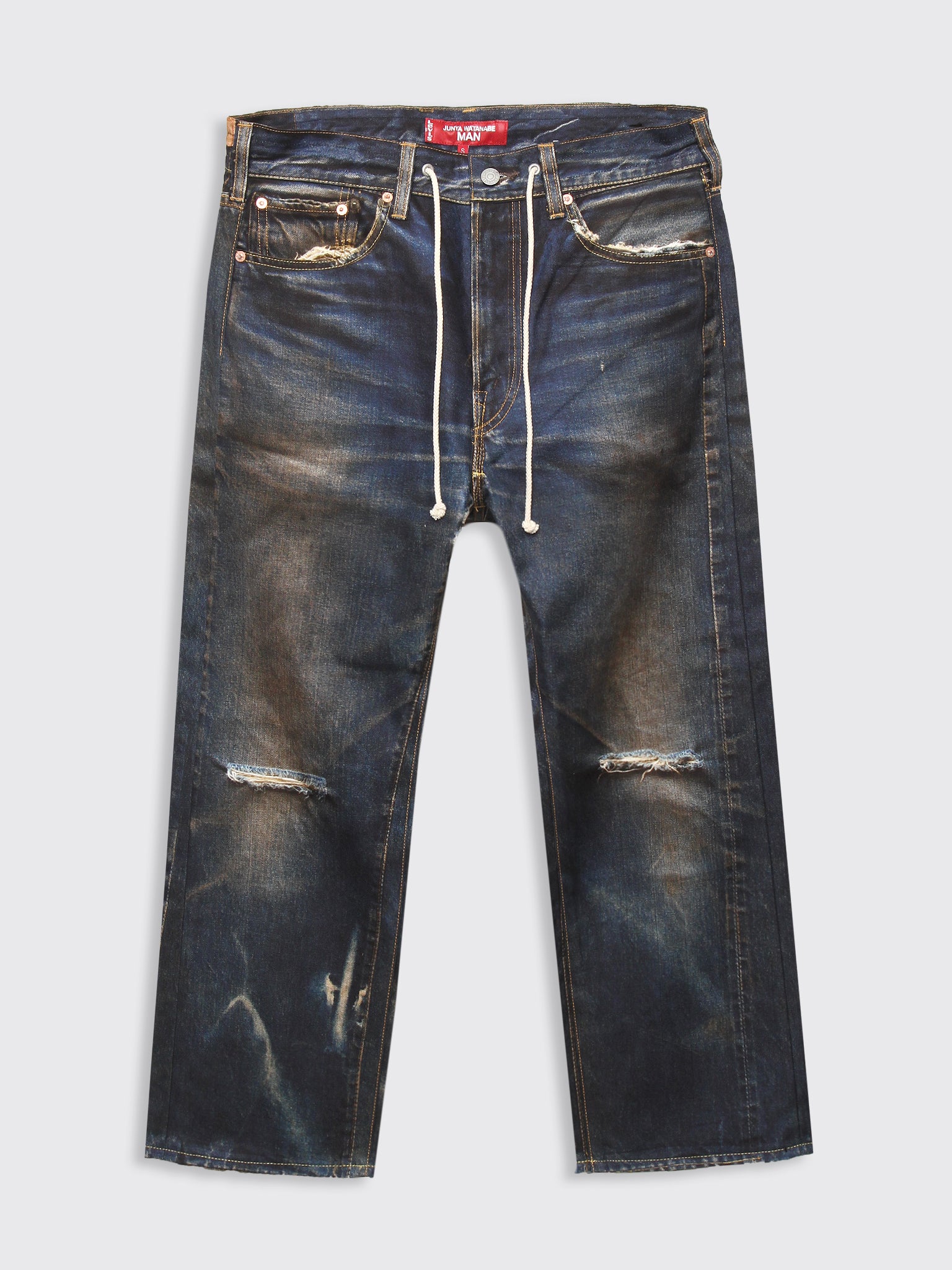 VIP【送料関税込】JUNYA WATANABE PRINTED DENIM JEANS Junya Watanabe Printed Jeans in Blue for Men | Lyst