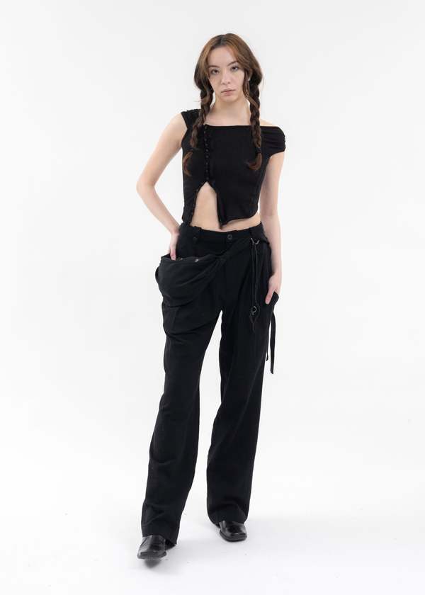 Hyein Seo Bag Pants - Black | Garmentory