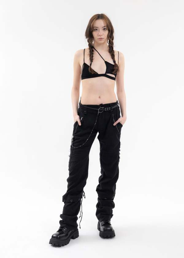Hyein Seo Leather Belt W/ Chain - Black | Garmentory