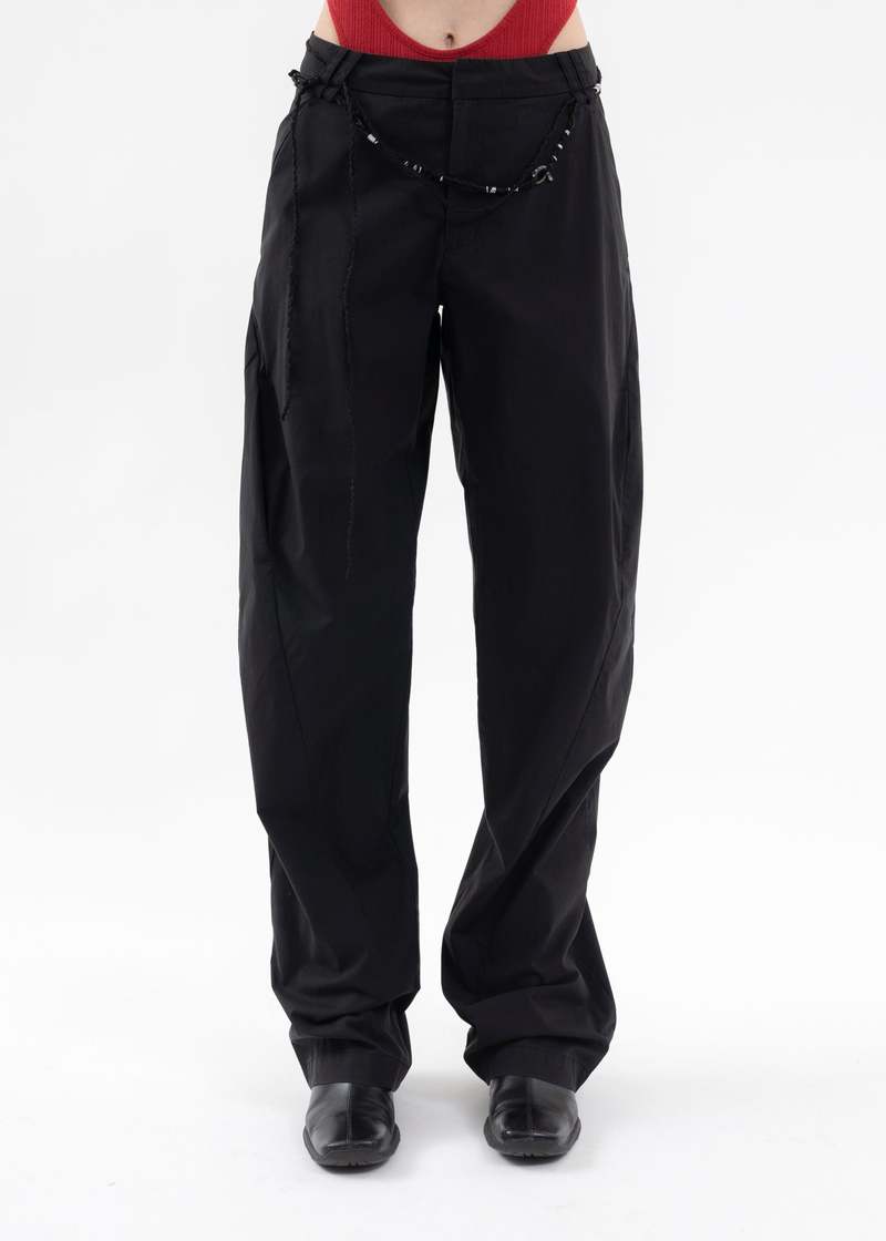 Hyein Seo Vented Trouser - Black | Garmentory