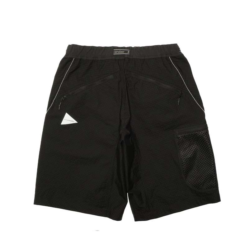 And Wander Breath Rip Shorts - Black | Garmentory