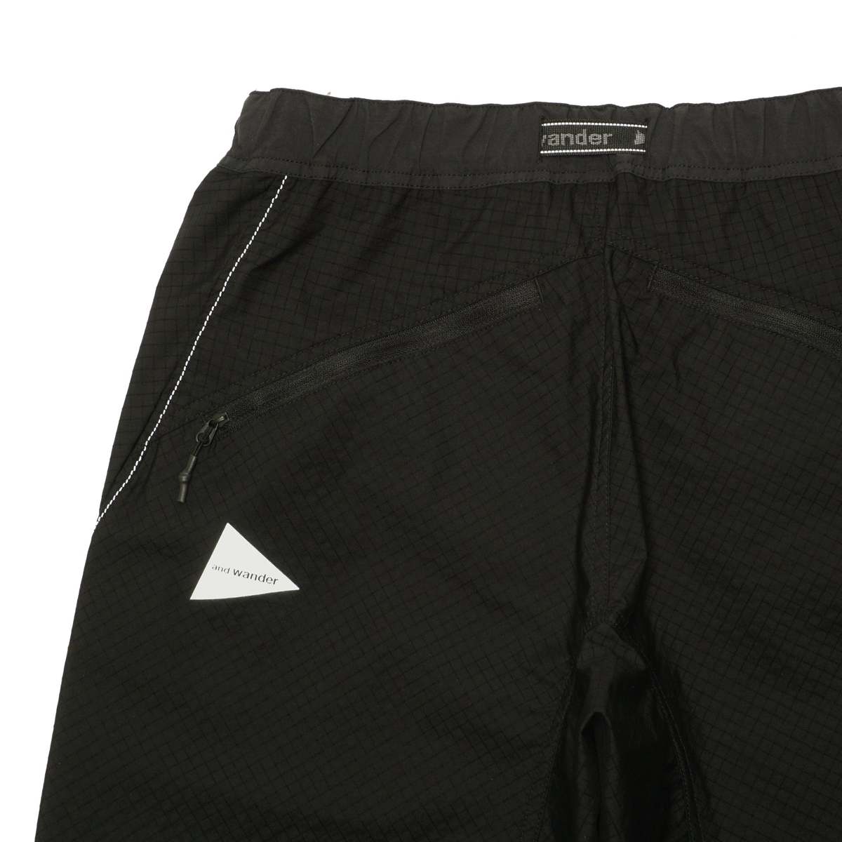 And Wander Breath Rip Shorts - Black | Garmentory