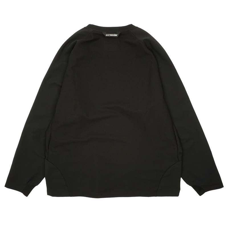 And Wander Hybrid Base Layer Long Sleeve Tee - Black | Garmentory