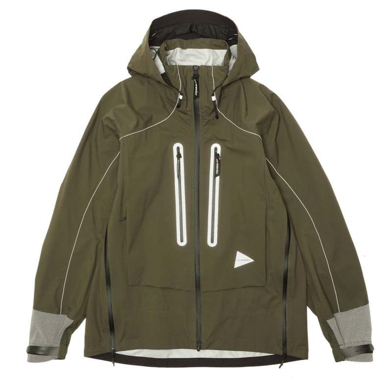 and wander PERTEX SHIELD RAIN JACKET - KHAKI | Garmentory