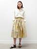 Sara Lanzi Gathered Nylon Skirt - Gold - Thumbnail 4