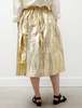 Sara Lanzi Gathered Nylon Skirt - Gold - Thumbnail 5