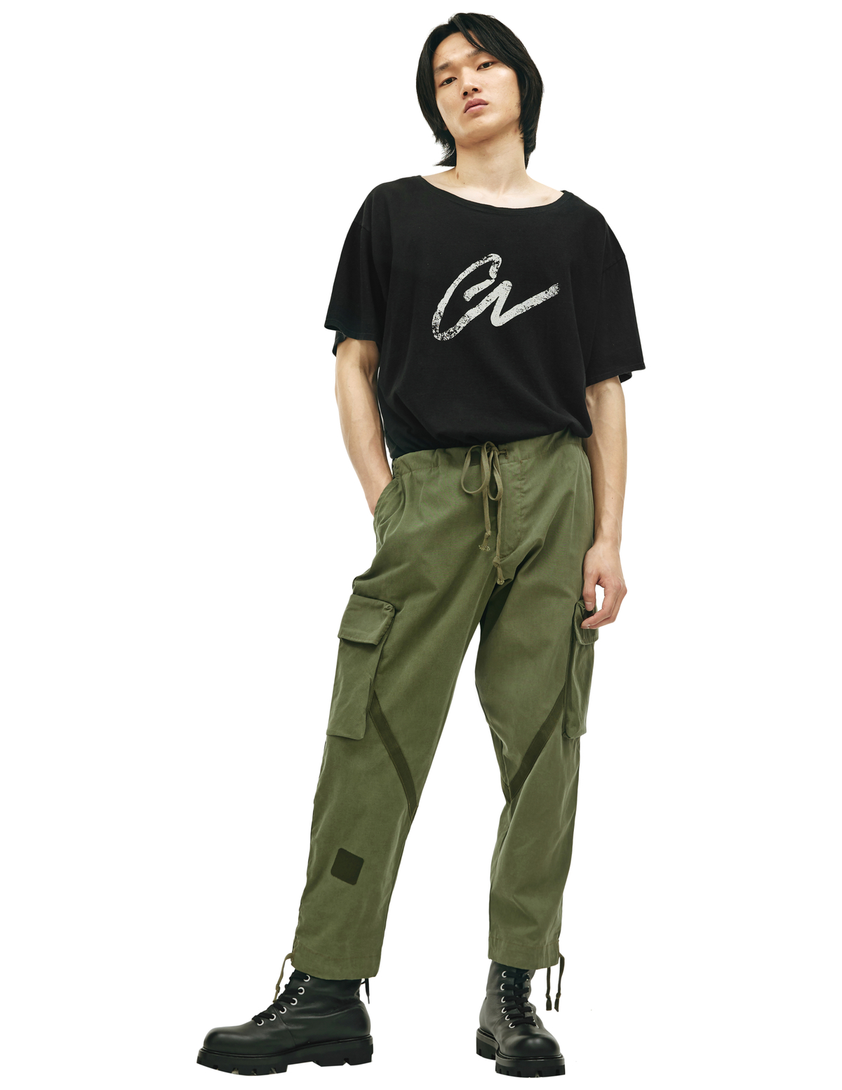 greg lauren cargo trousers - Green | Garmentory