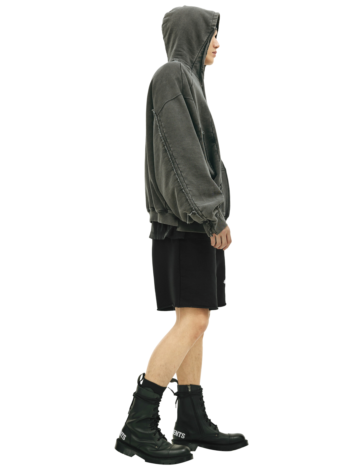 Vetements ONLINE zip up hoodie - Gray | Garmentory