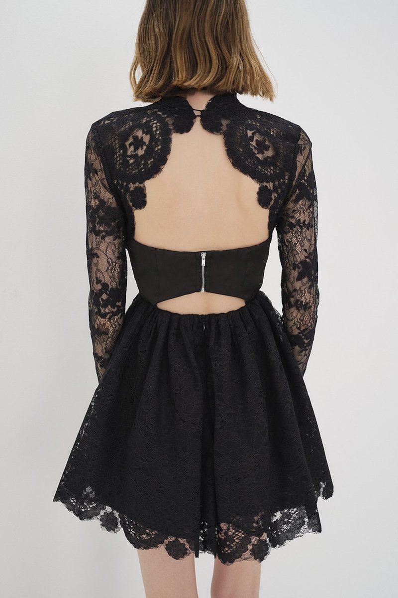 【ANDMARY】 Regina cable mini dress:black Regina cable mini dress
