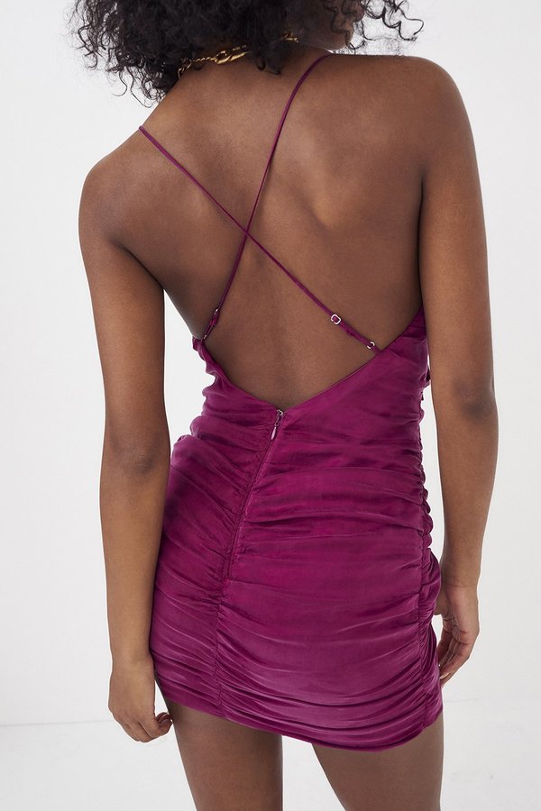 knee length dresses for ladies Rosemary Mini Dress Purple