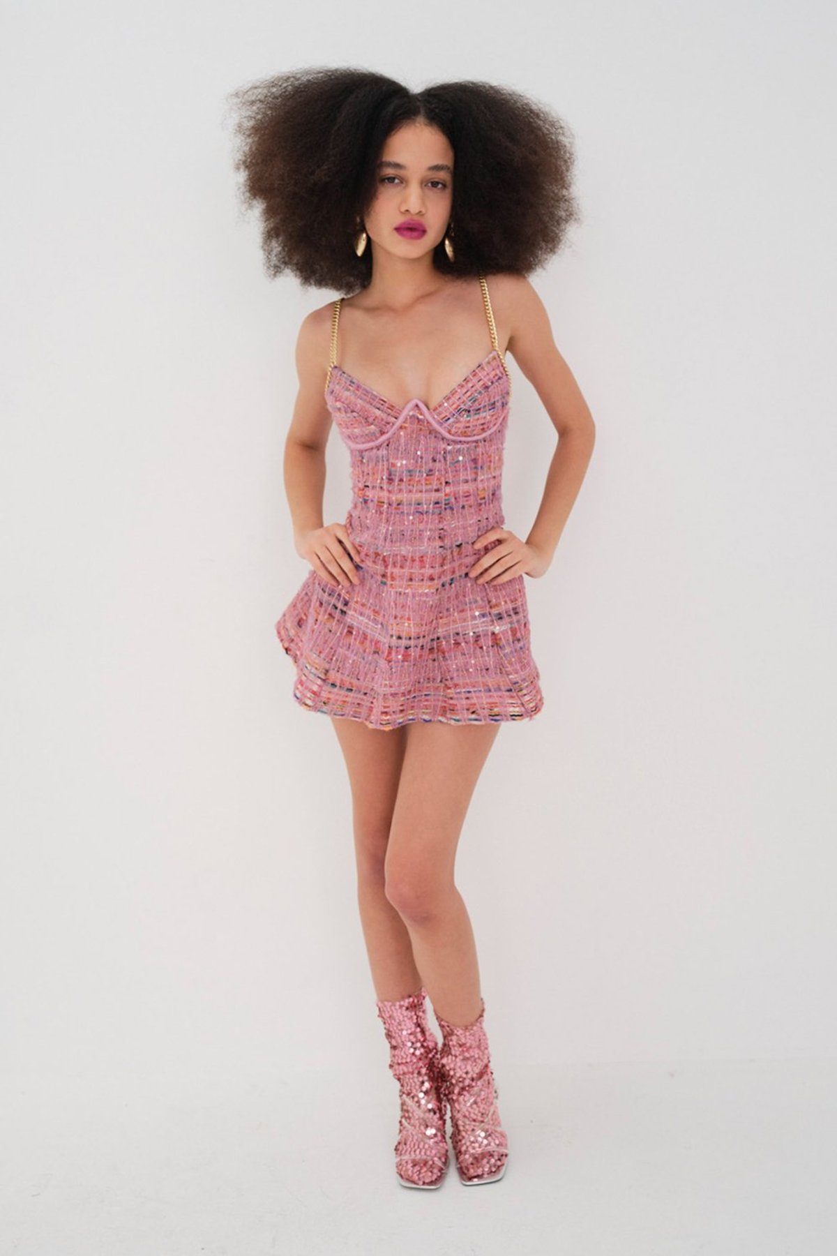 For Love & Lemons Dionne Mini Dress - Pink