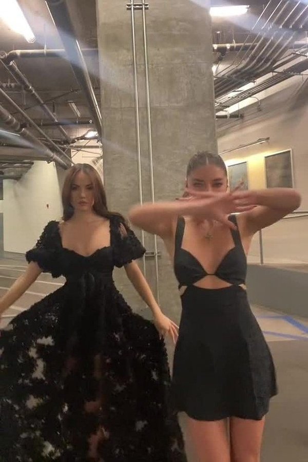 chinese dress ladies For Love & Lemons Brigette Gown in Black – Suite 201 main image 1