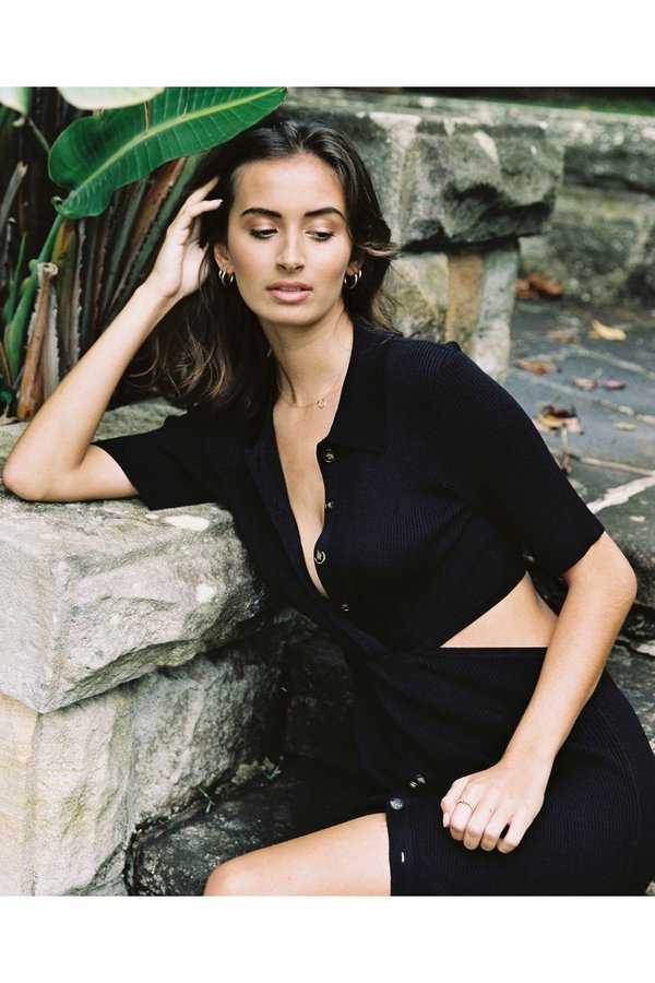 Significant Other Delta Knit Dress - Black
