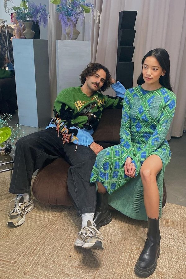 green dress house of sunny The Victoria - Multi chainmail