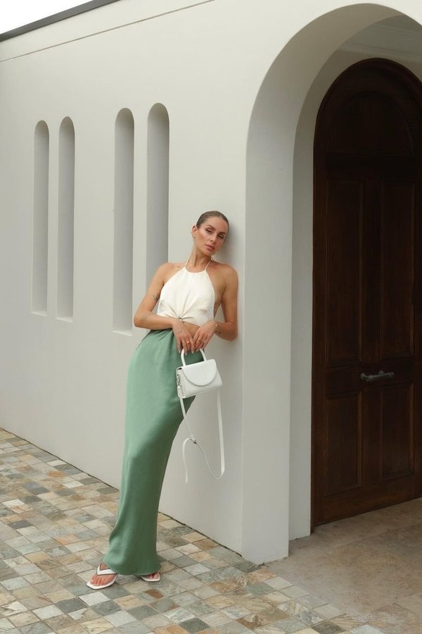 sachin and babi light blue dress Christopher Esber Tailored Sloped Halter Dress In Black Size AU 10 main image 1