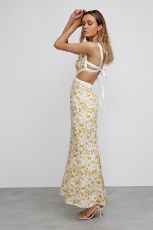 white christmas dresses Sir the Label Nadja Cut Out Maxi Dress