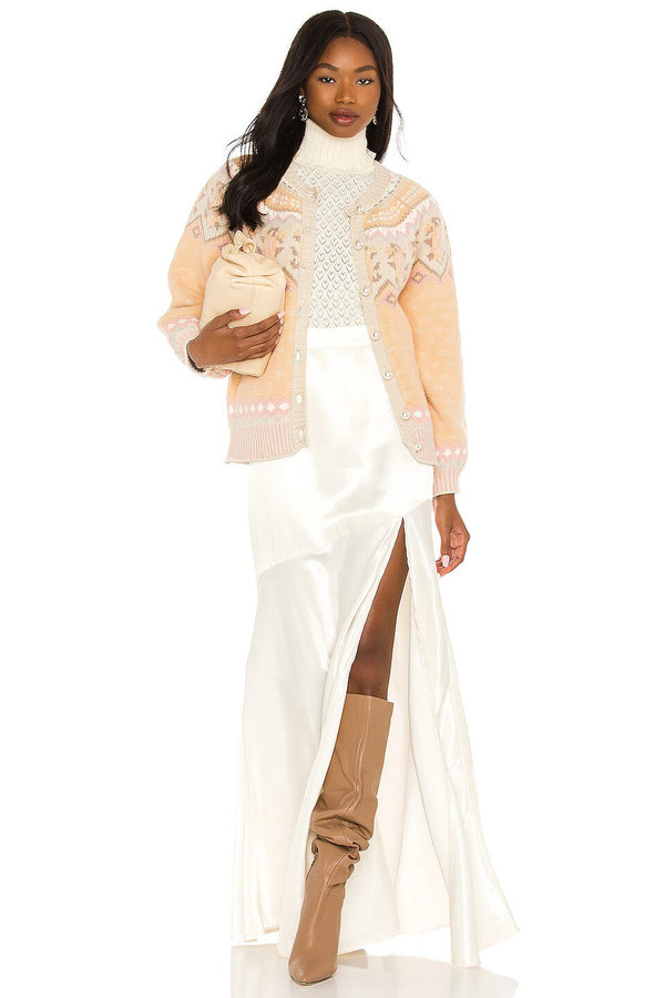 LoveShackFancy Honeypie Boyfriend Cardigan Birch Grove Garmentory