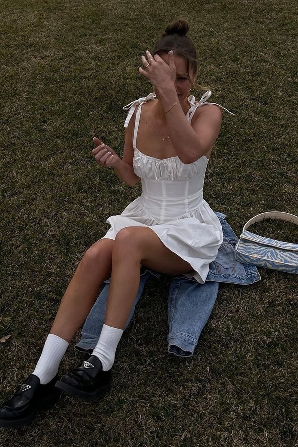 knee length dresses for ladies Julia Mini Dress by For Love & Lemons