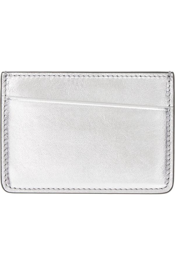 Maison Margiela Leather Card Holder - Silver | Garmentory