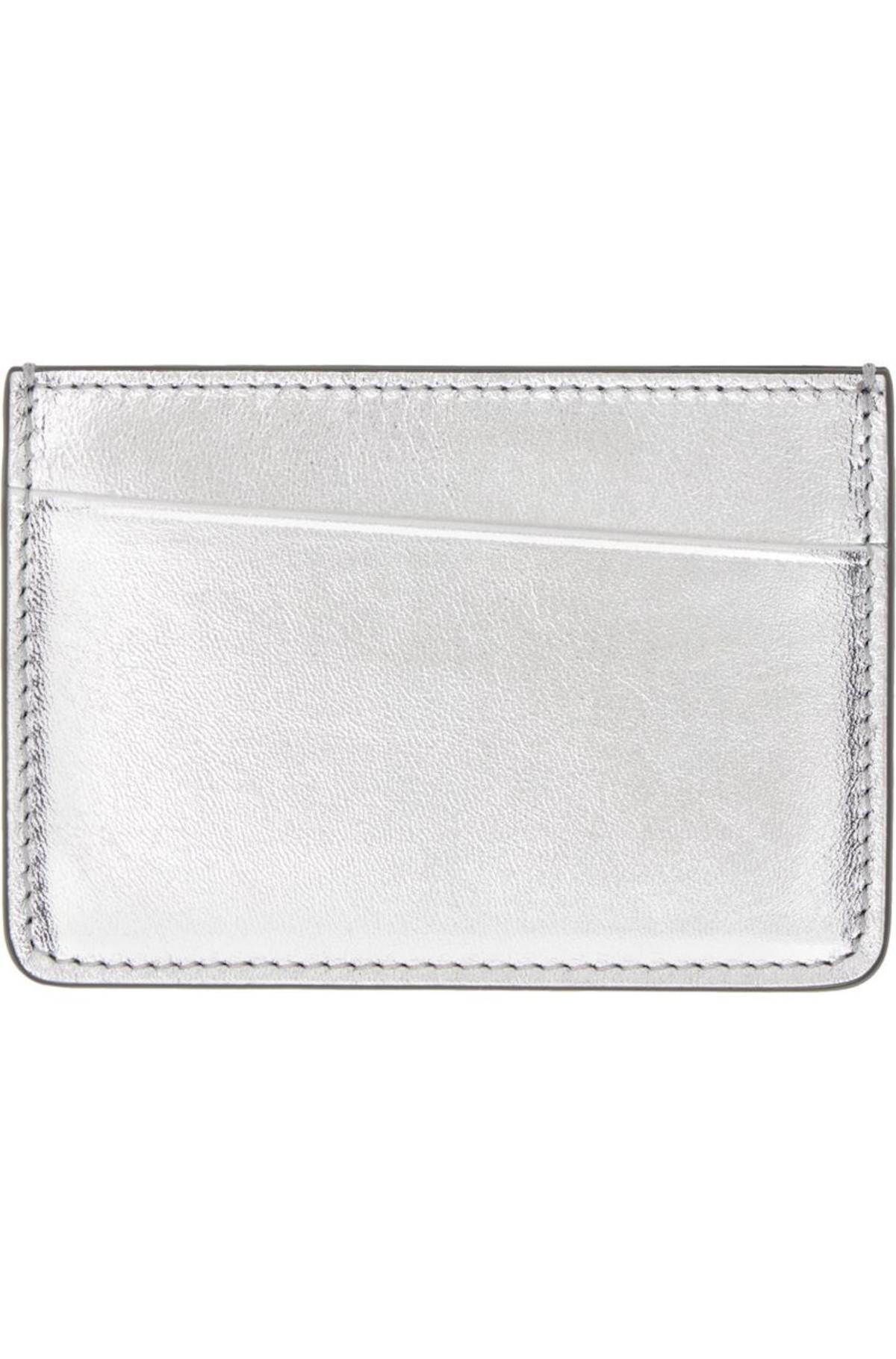 ◇THE MUSEUM VISITOR◇ L LOGO CARD WALLET SILVER METAL LOGO CARD WALLET (SILVER) : THE MUSEUM VISITOR