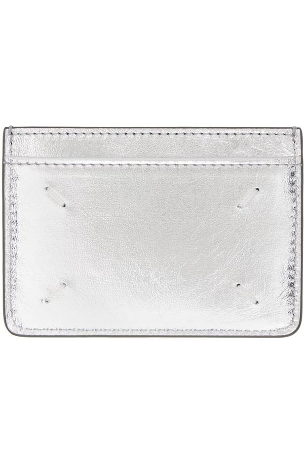 Maison Margiela Leather Card Holder - Silver | Garmentory