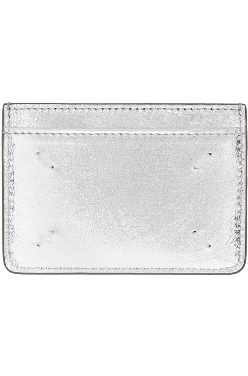 ◇THE MUSEUM VISITOR◇ L LOGO CARD WALLET SILVER METAL LOGO CARD WALLET (SILVER) : THE MUSEUM VISITOR