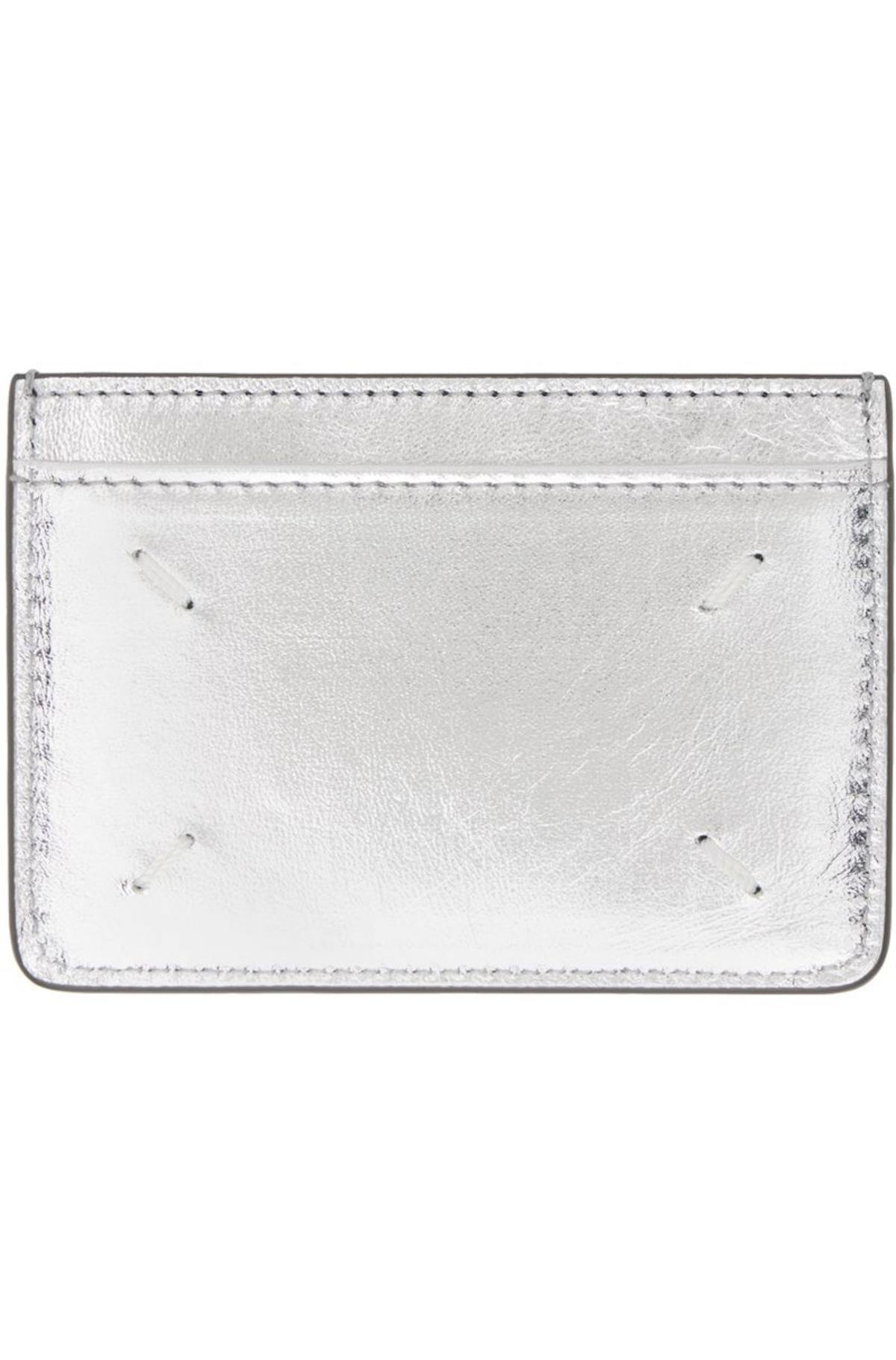 【Maison Margiela】Silver Slim Gap Card Holder Maison Margiela Silver Slim Gap Card Holder | italist
