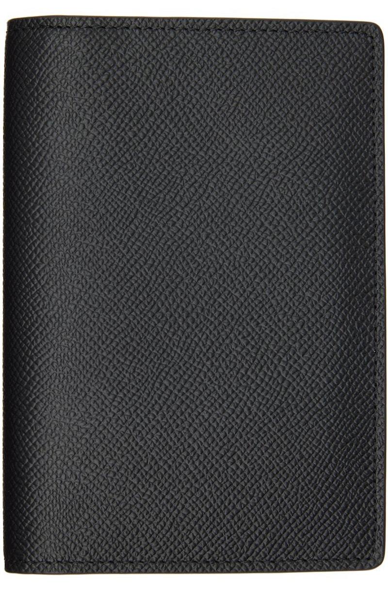 Maison Margiela Leather Passport Holder - Black | Garmentory