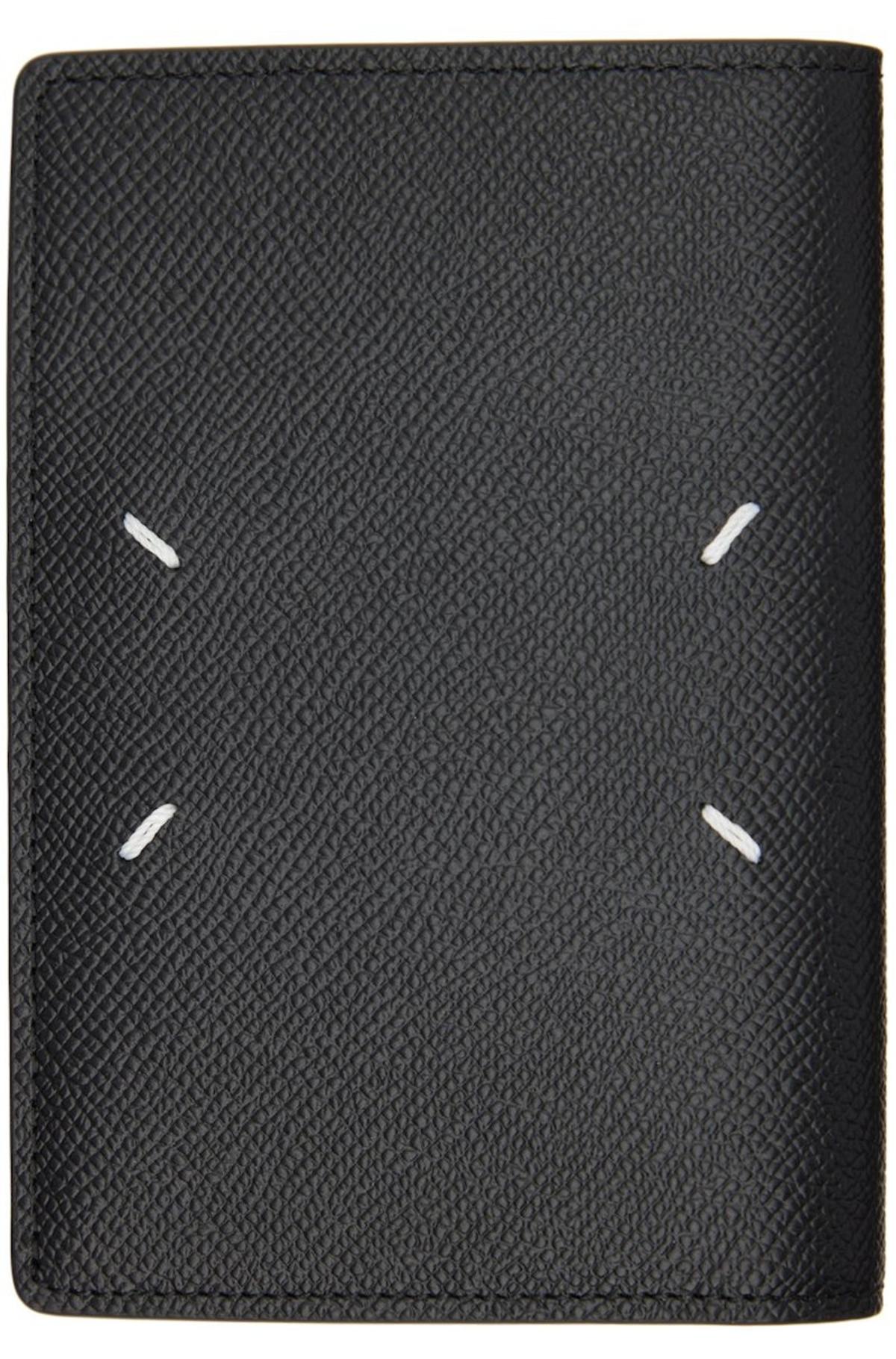 Maison Margiela Leather Passport Holder - Black | Garmentory