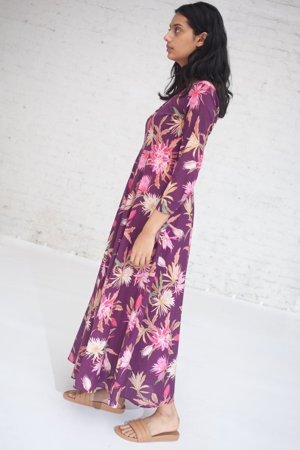 black maxi dress everlane The Linen Eyelet Maxi Dress