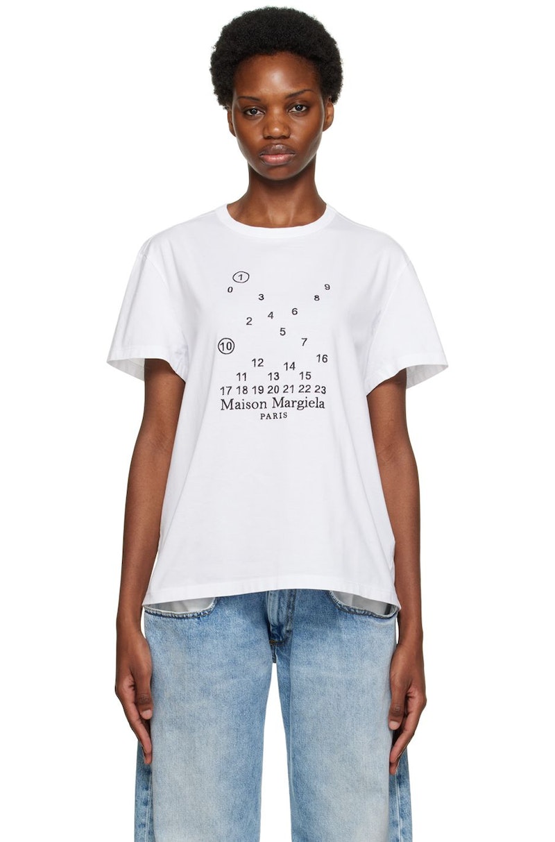 Maison Margiela Embroidered T-Shirt - White | Garmentory