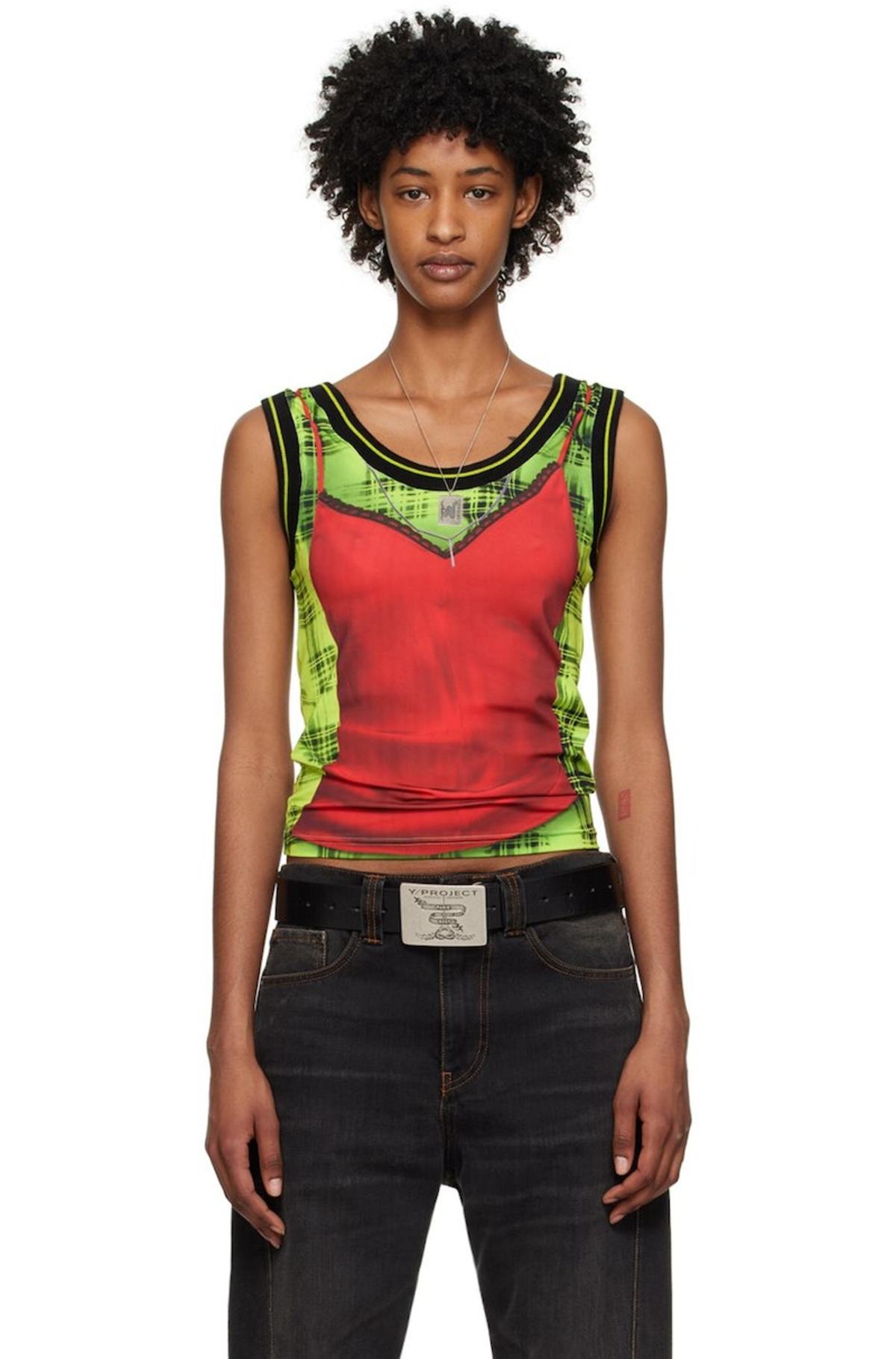 Y/Project Jean Paul Gaultier Edition Trompe L'Oeil Lingerie Tank