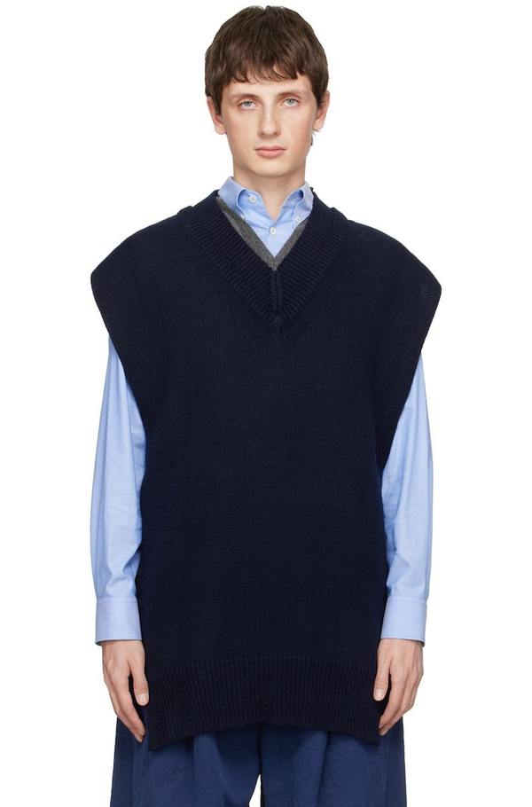 Maison Margiela Layered Vest - Navy | Garmentory