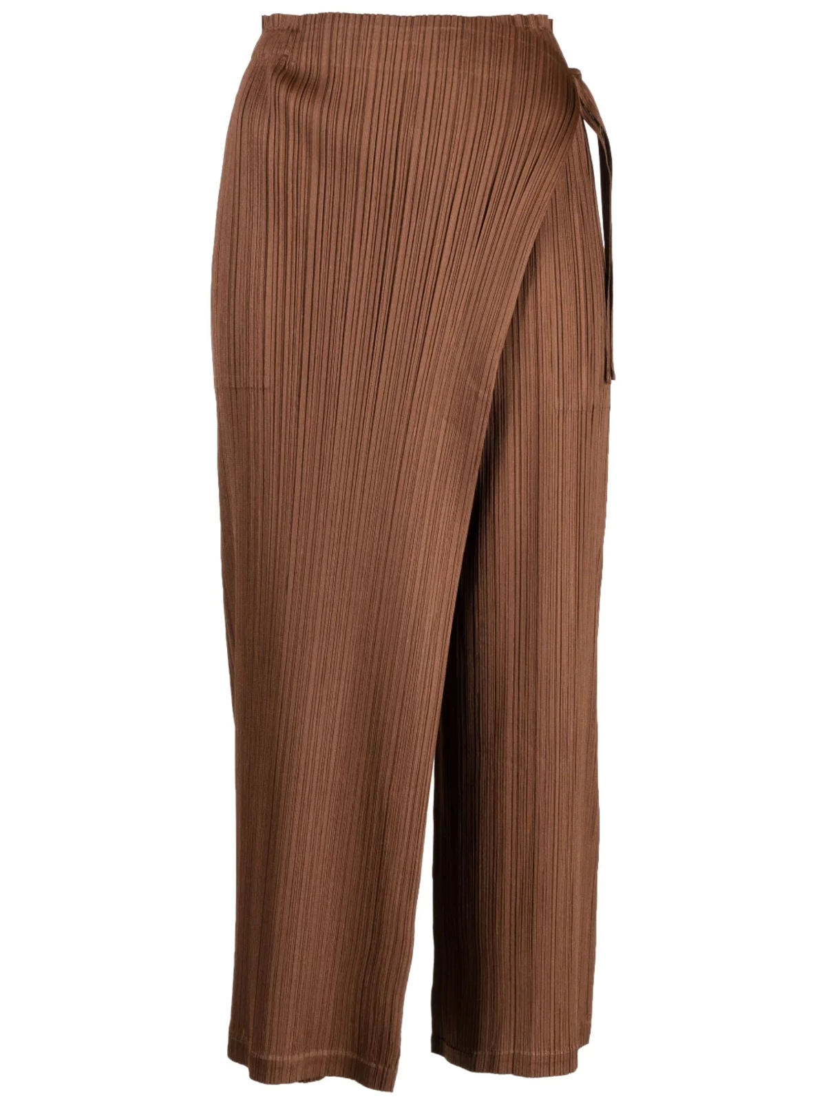 (超美品)PLEATS PLEASE WRAP SKIRT Pleats Please Issey Miyake Black Wrap Panel Skirt Pleats Please