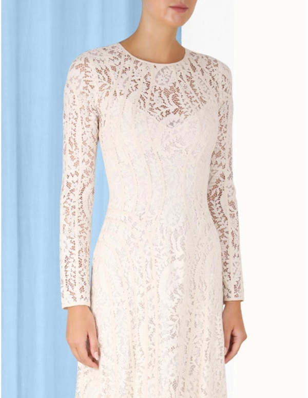 shirred lace dress Lace Mermaid Wedding Dress with V-neck & Shirred Sleeves – Lotus Threads  Bridal
